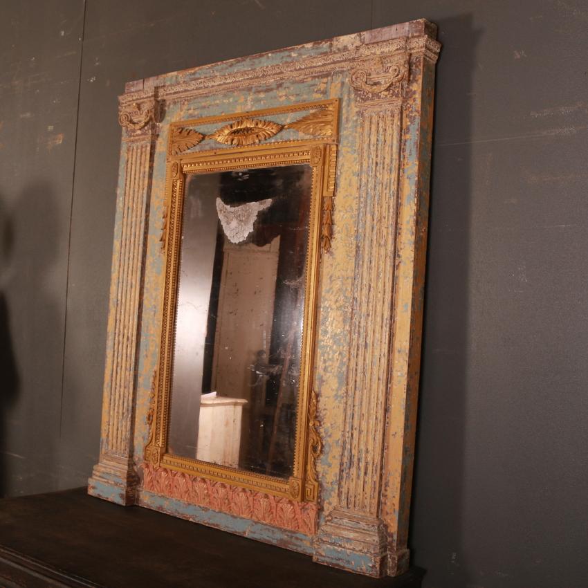 Original Painted French Mirror For Sale 2