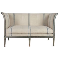 Original Painted French Sofa in Antique Linen