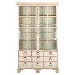 Original Painted Georgian Bookcase