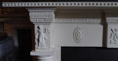 Original Painted Georgian Wooden Surround with columns on the legs