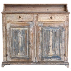 Antique Original Painted Gustavian Sideboard with Original Lock, circa 1800