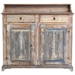 Original Painted Gustavian Sideboard with Original Lock, circa 1800