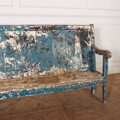 Original Painted High Back Settle