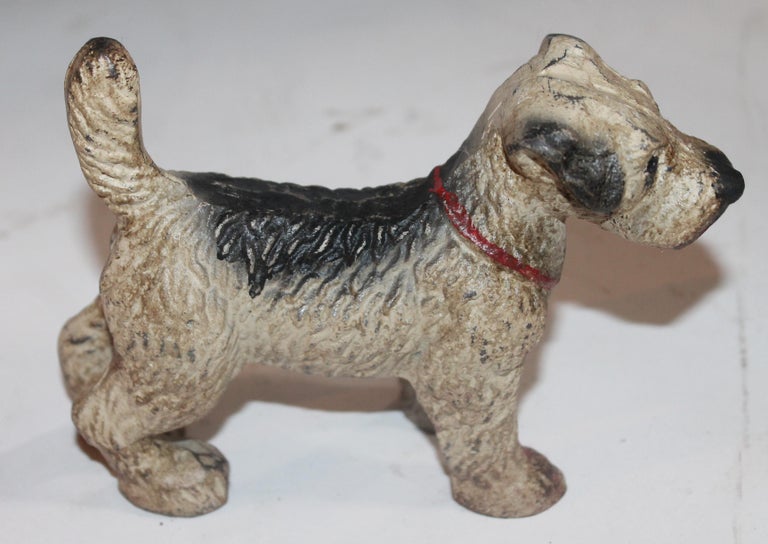 Original Painted Hubley Dog Door Stop at 1stDibs