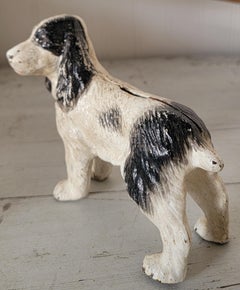 Original Painted Iron Dog Bank