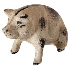 Original Painted Iron Pig bank