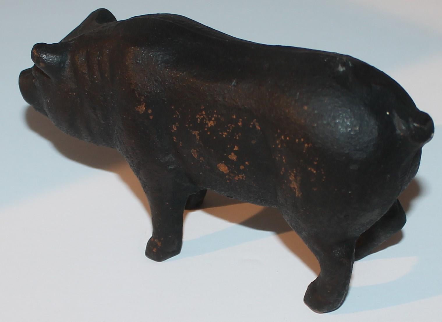 American Original Painted Iron Pig For Sale