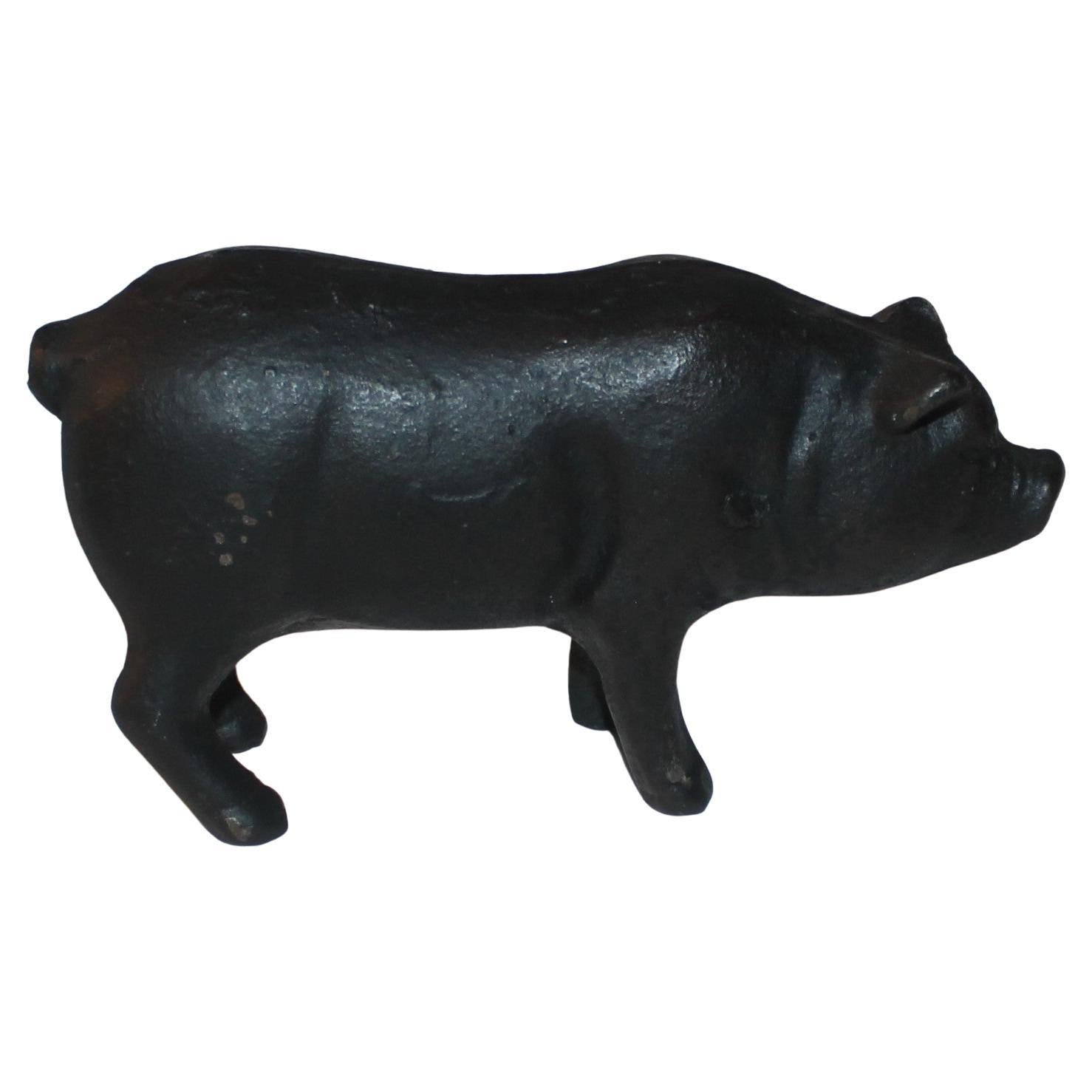 Original Painted Iron Pig