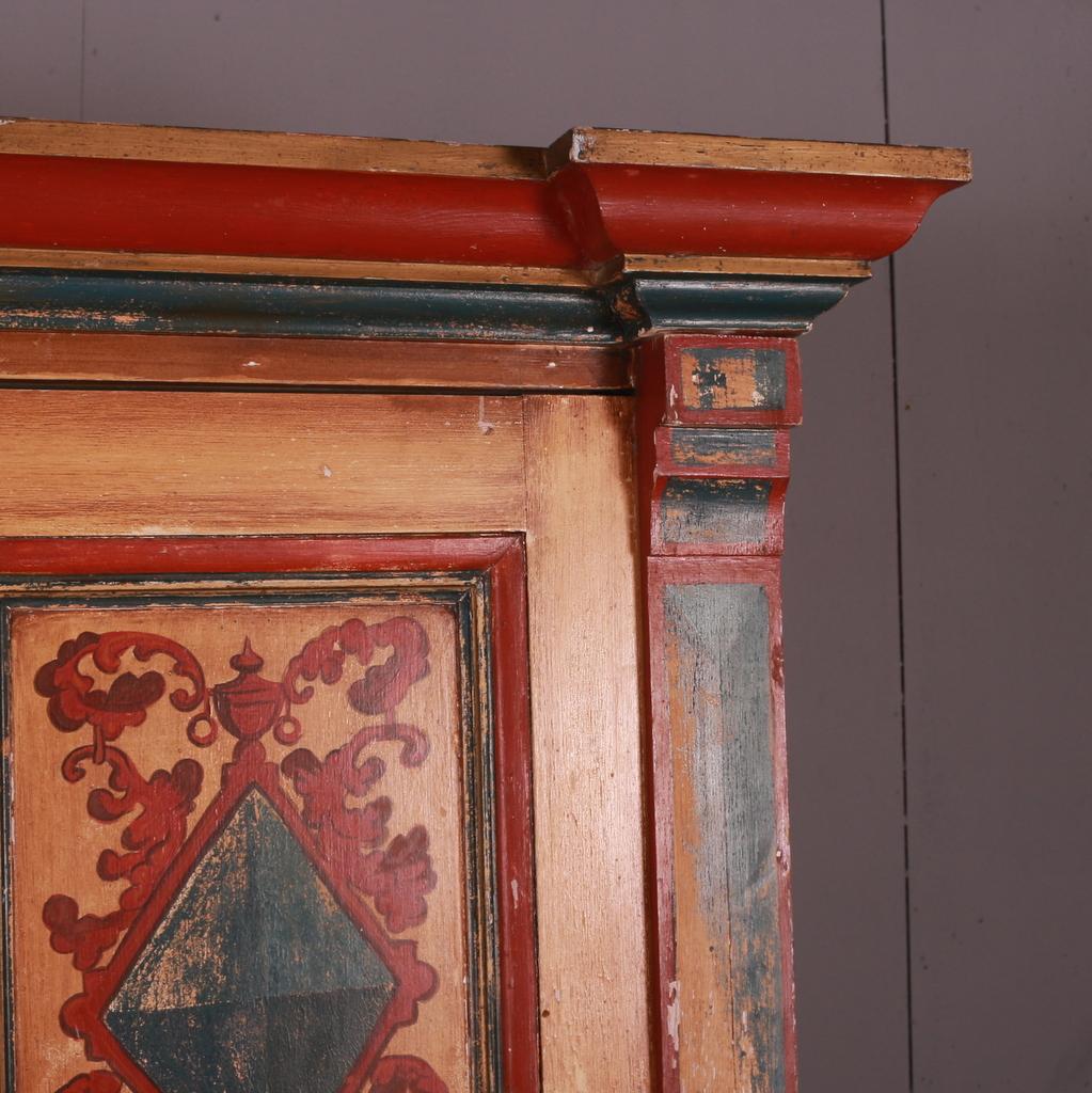 Hand-Painted Original Painted Italian Armoire For Sale