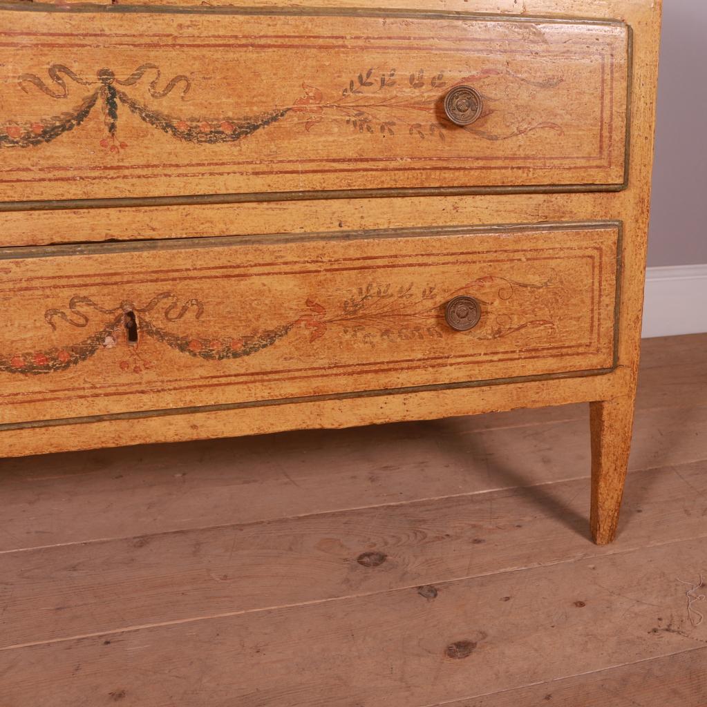 18th Century and Earlier Original Painted Italian Commode For Sale