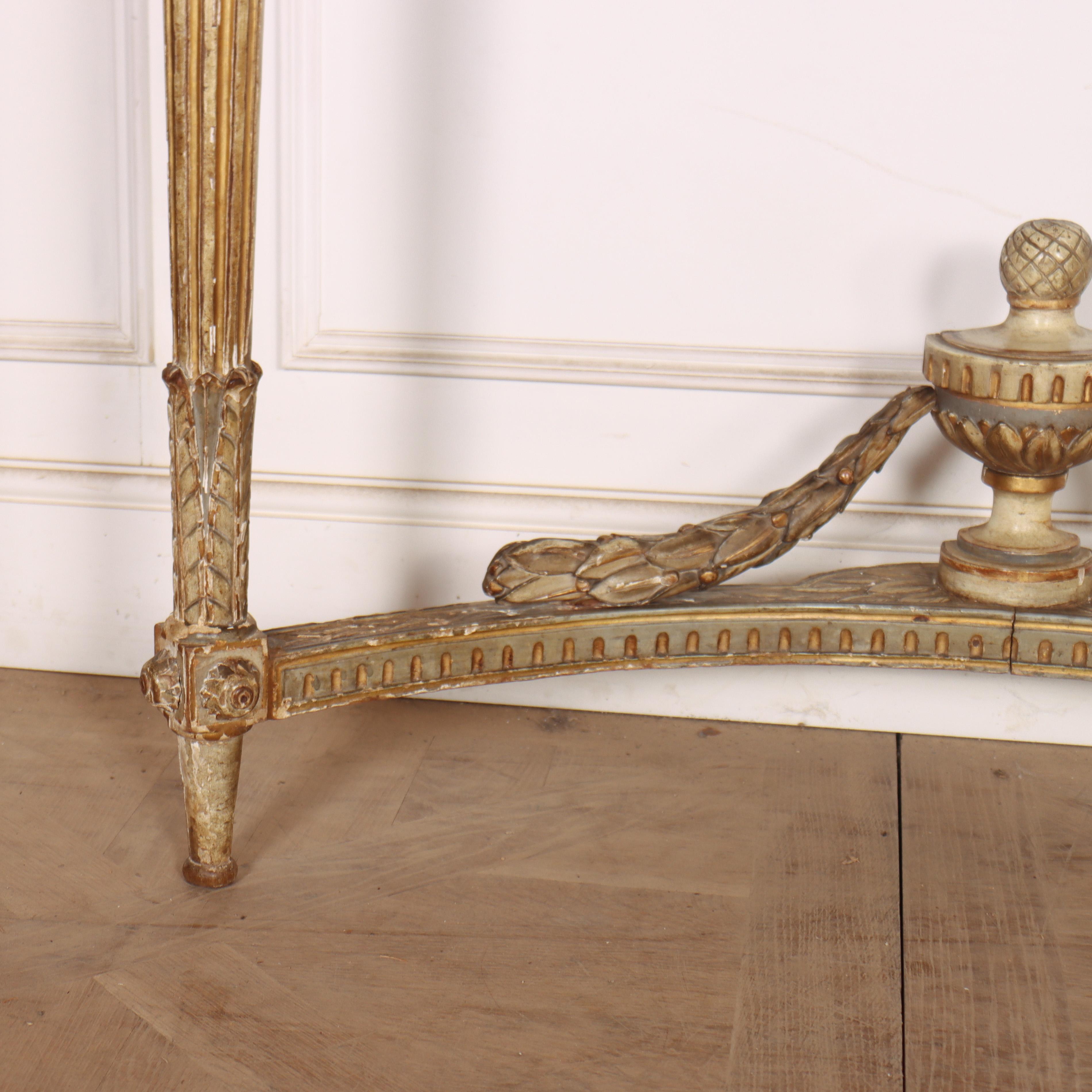Original Painted Italian Console Table In Good Condition For Sale In Leamington Spa, Warwickshire