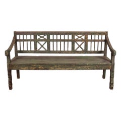 Original Painted Italian Settle