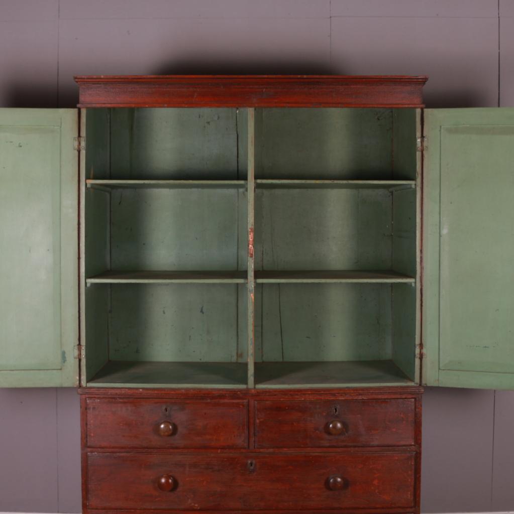 Original Painted Linen Cupboard For Sale 1