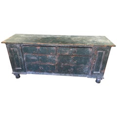 Original Painted Multi Drawer English Dresser Base