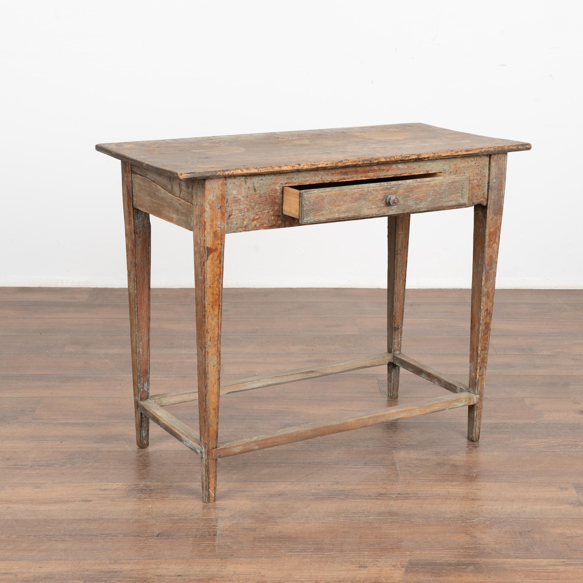 Country Original Painted Pine Side Table With Drawer, Sweden circa 1820-40