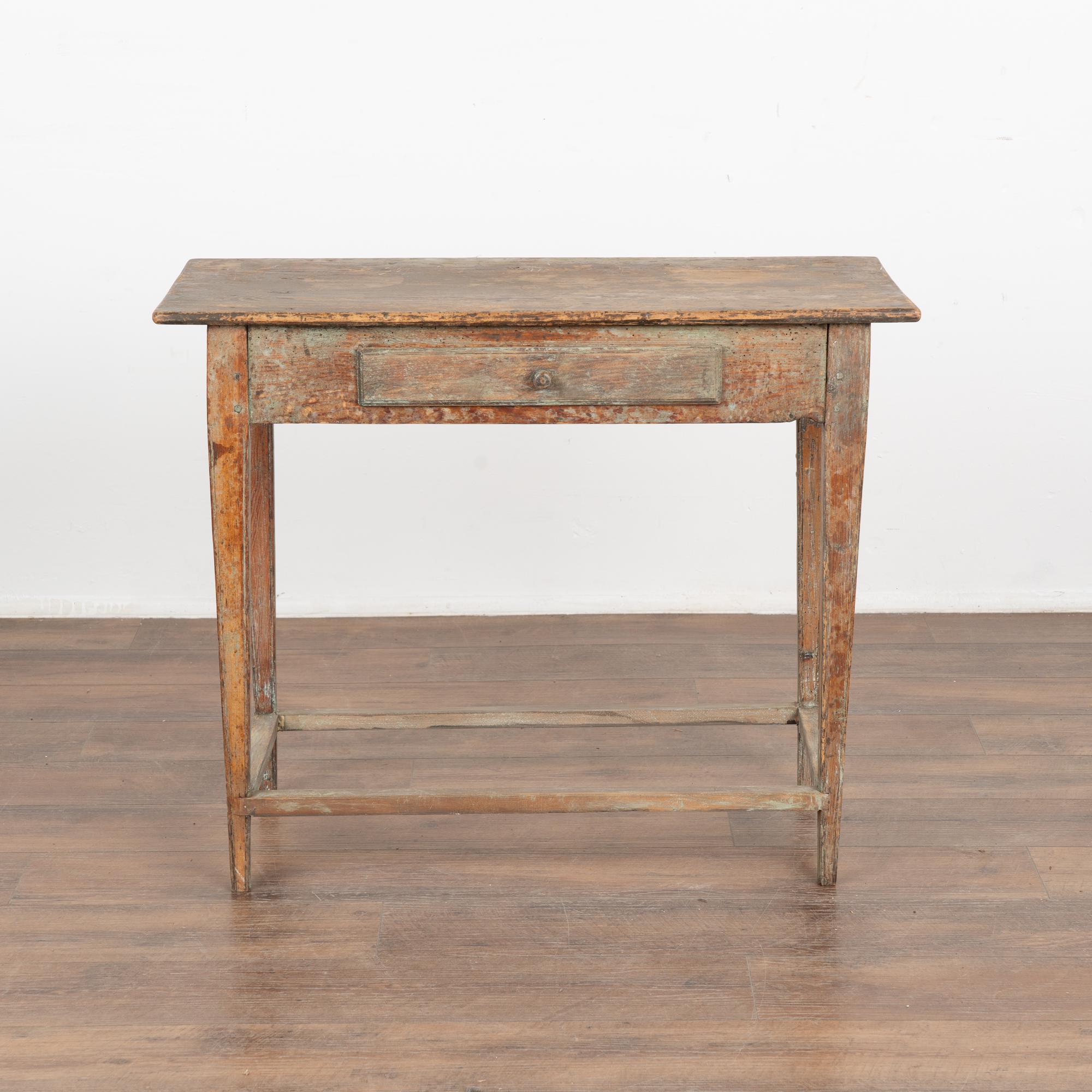 Swedish Original Painted Pine Side Table With Drawer, Sweden circa 1820-40