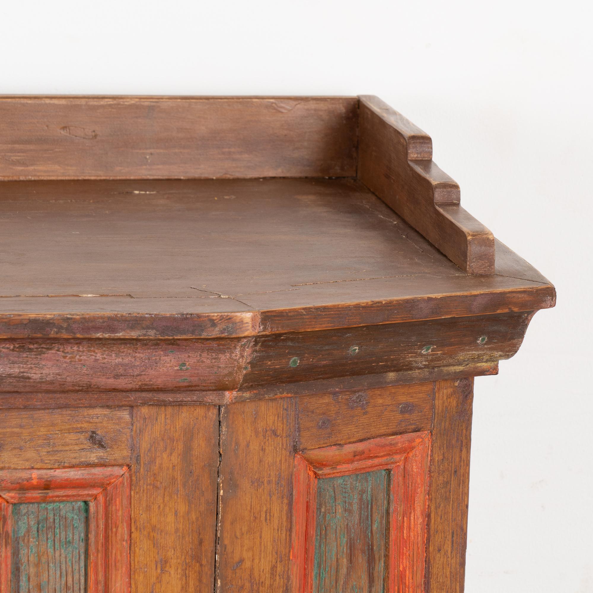 19th Century Original Painted Pine Sideboard Cabinet, Sweden circa 1820-40 For Sale