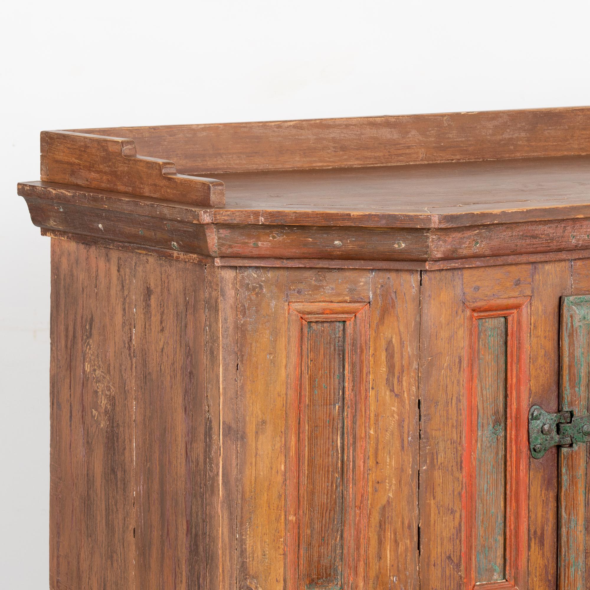 Wood Original Painted Pine Sideboard Cabinet, Sweden circa 1820-40 For Sale