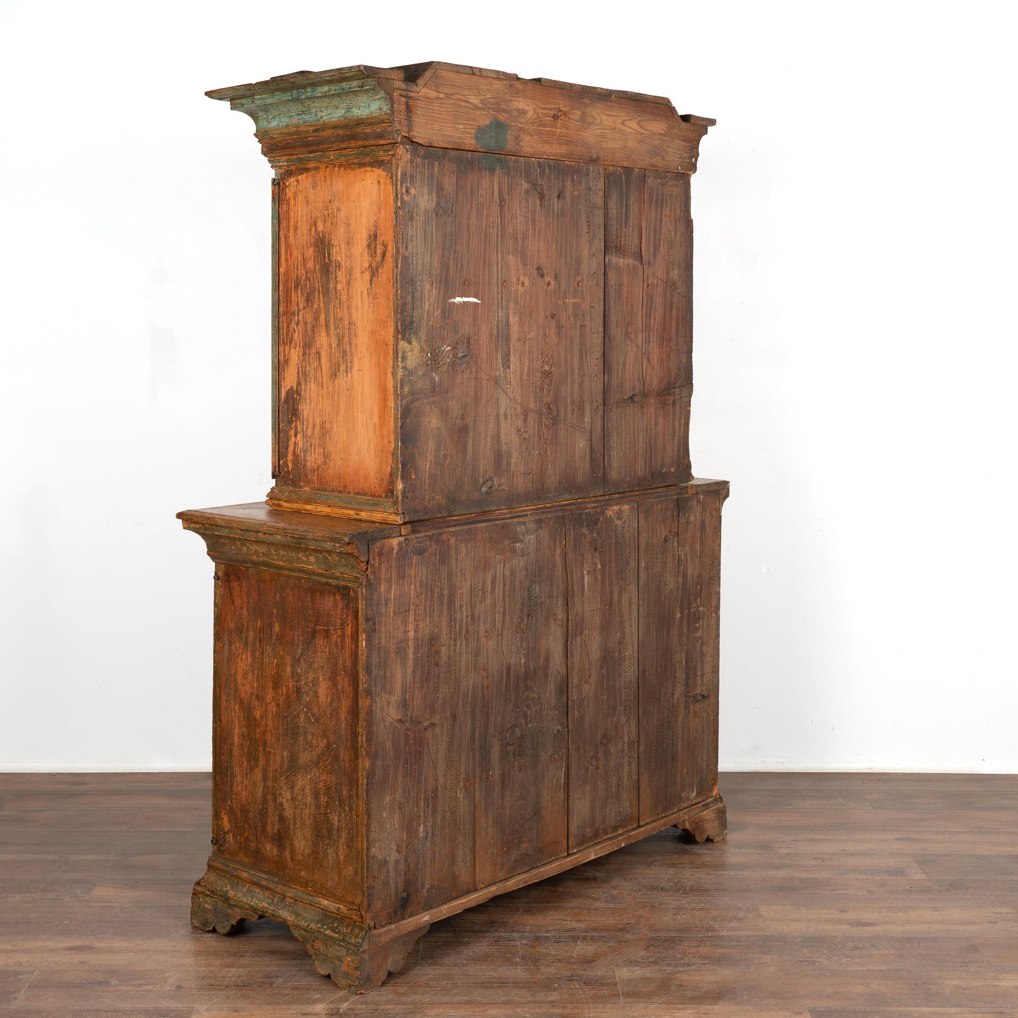 Original Painted Pine Swedish Cabinet Cupboard, circa 1820-40 6