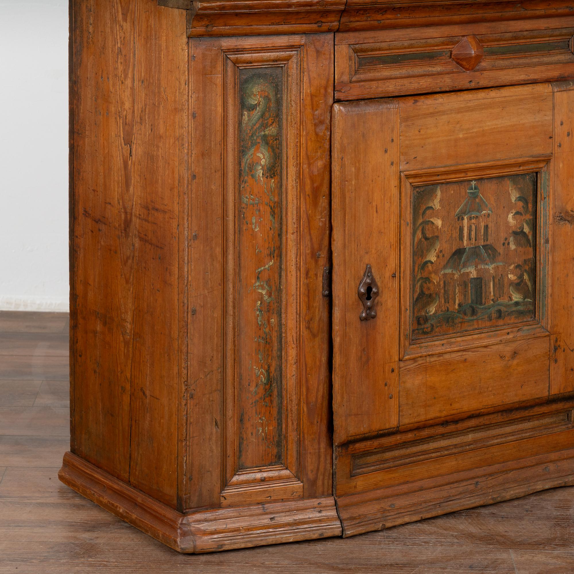 Original Painted Pine Swedish Cabinet Cupboard, circa 1820-40 For Sale 6