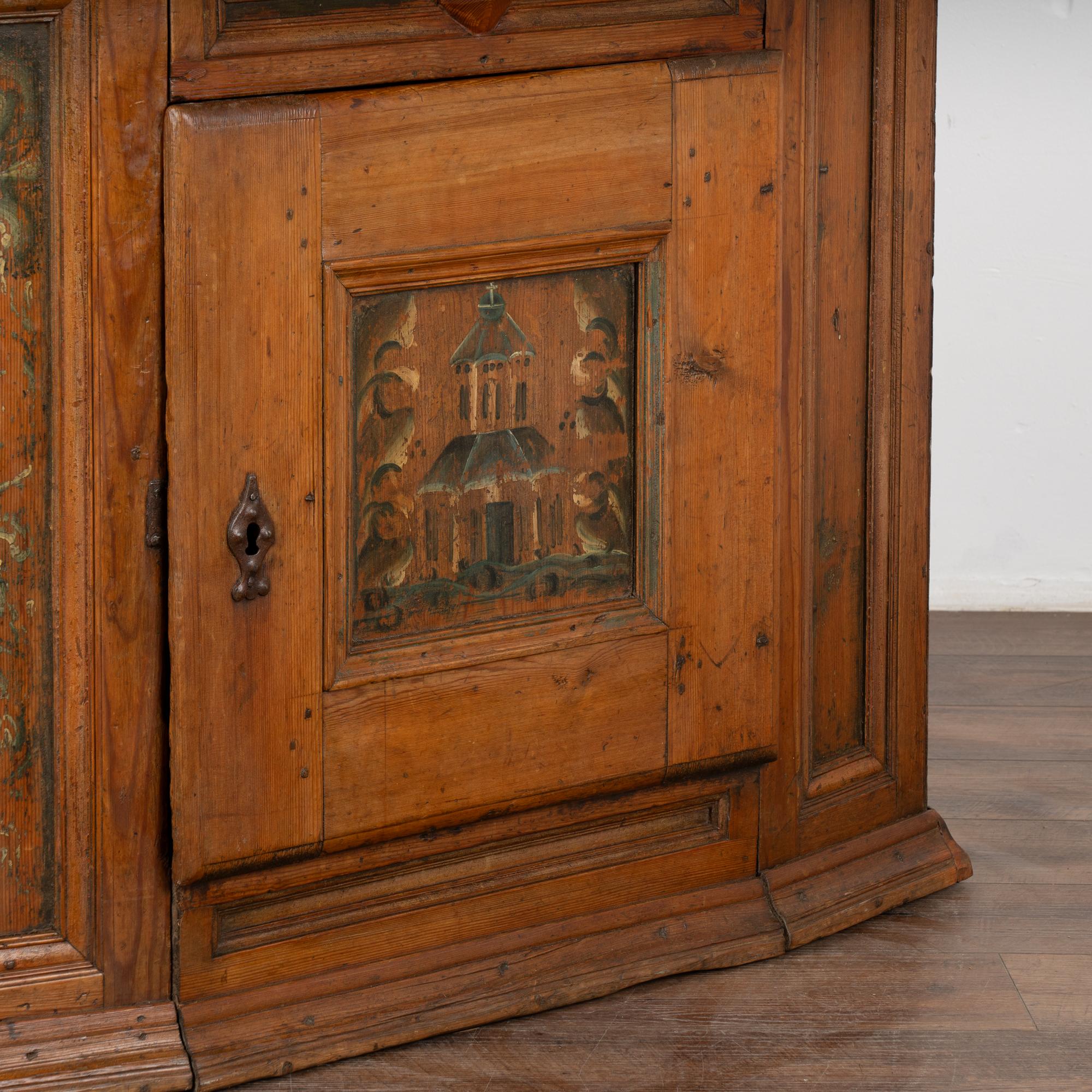 Original Painted Pine Swedish Cabinet Cupboard, circa 1820-40 For Sale 7