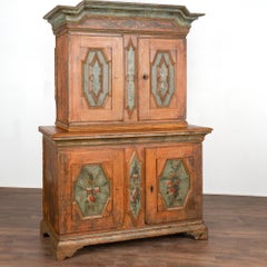 Original Painted Pine Swedish Cabinet Cupboard, circa 1820-40