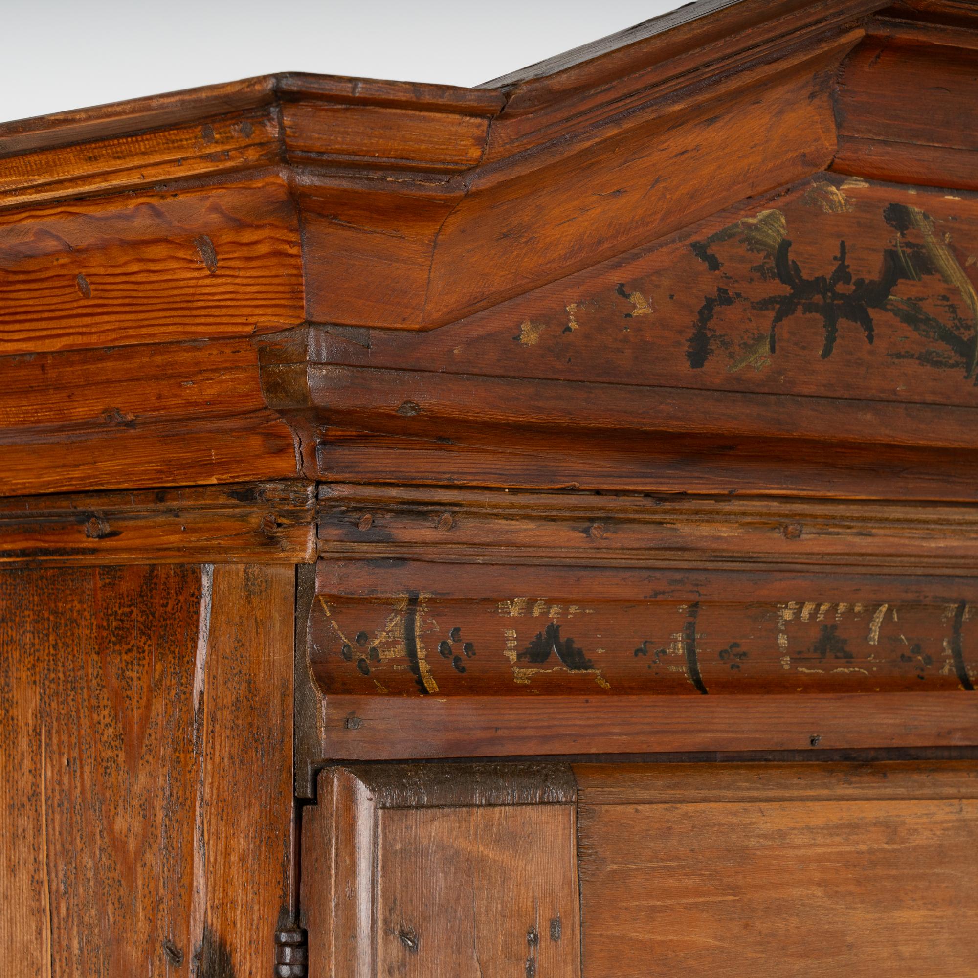 Original Painted Pine Swedish Cabinet Cupboard, circa 1820-40 For Sale 1