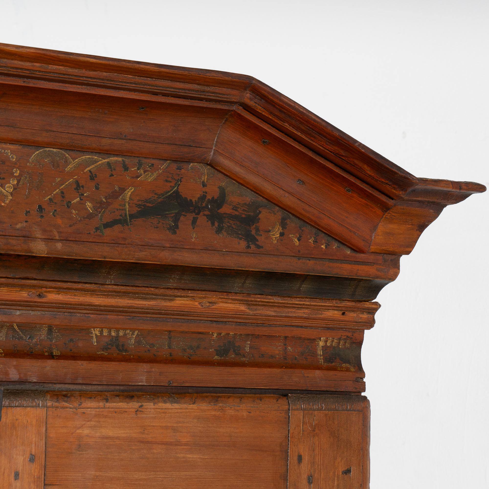Original Painted Pine Swedish Cabinet Cupboard, circa 1820-40 For Sale 2