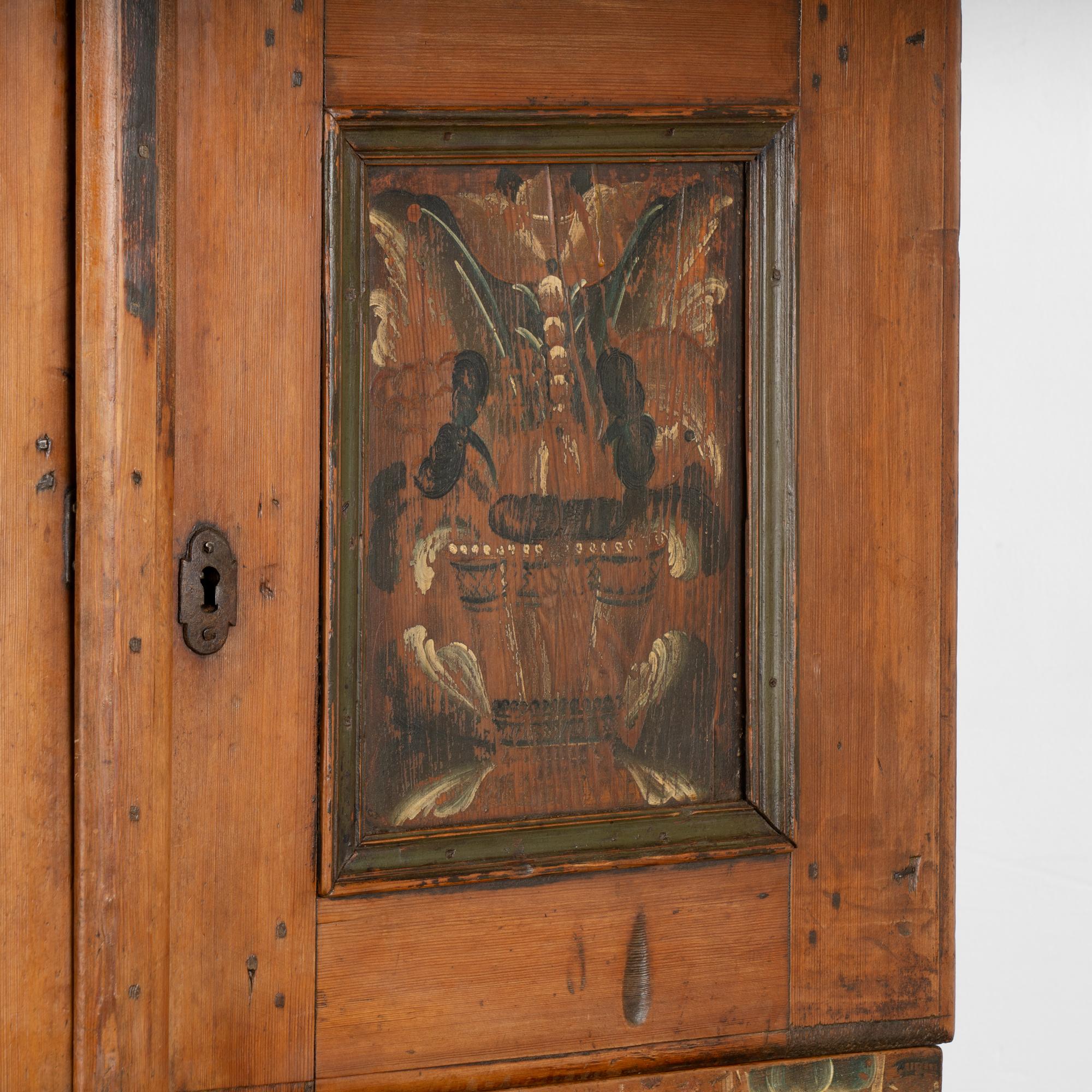 Original Painted Pine Swedish Cabinet Cupboard, circa 1820-40 For Sale 4