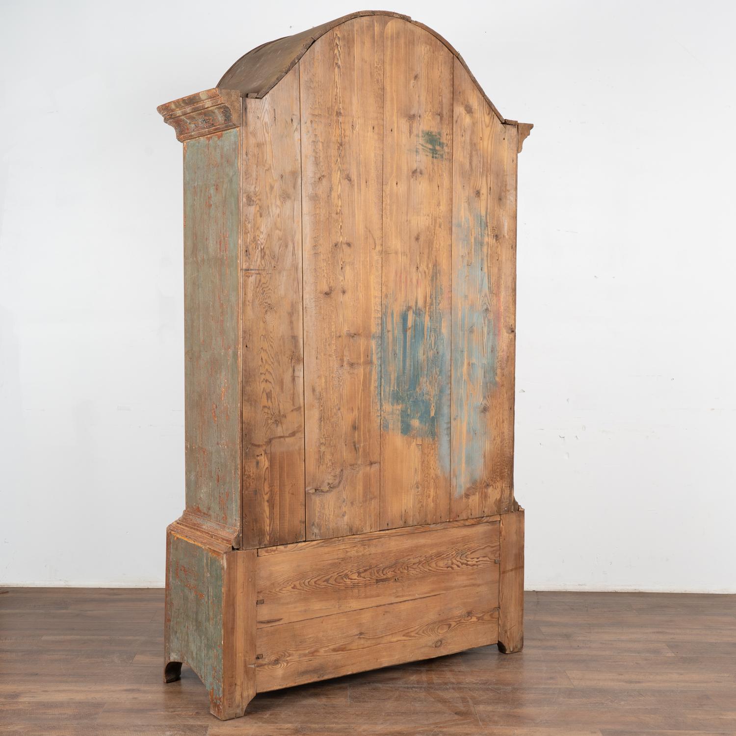 Original Painted Pine Swedish Wedding Cabinet, circa 1820-40 7