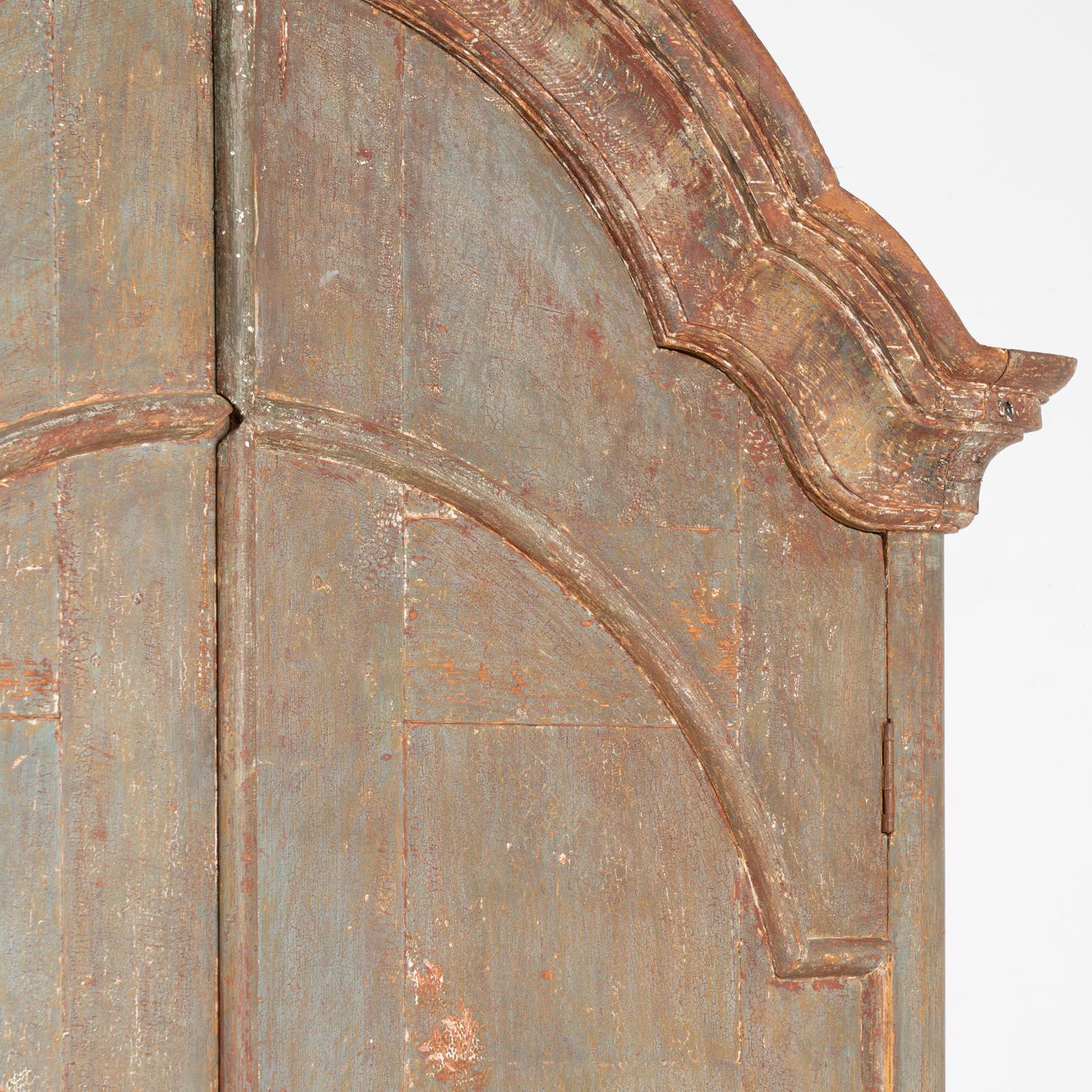 Original Painted Pine Swedish Wedding Cabinet, circa 1820-40 1