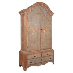 Original Painted Pine Swedish Wedding Cabinet, circa 1820-40