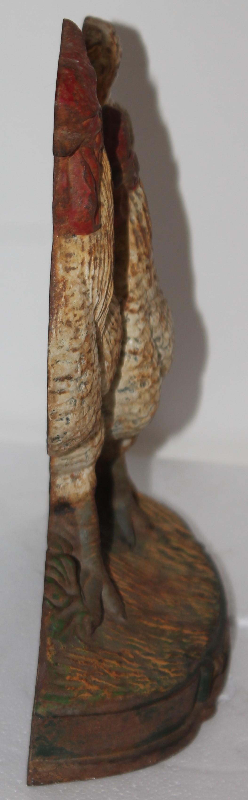 cast iron chicken doorstop