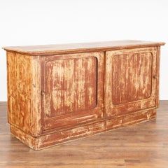 Original Shop Painted Counter Cabinet Console Island, Hungary circa 1900