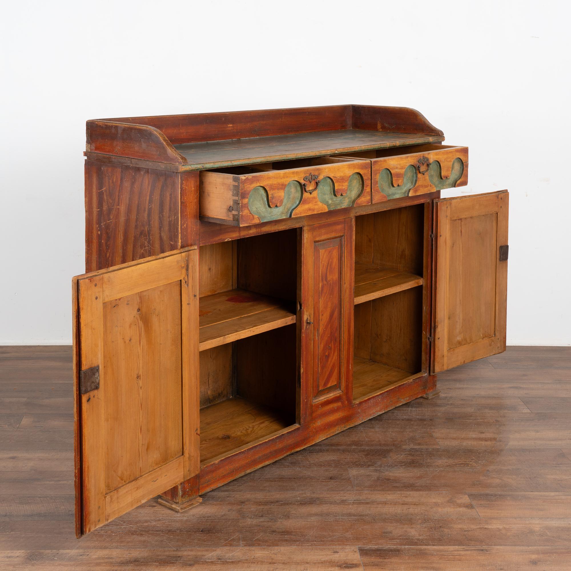 Country Original Painted Sideboard Cabinet from Sweden, circa 1820-40 For Sale