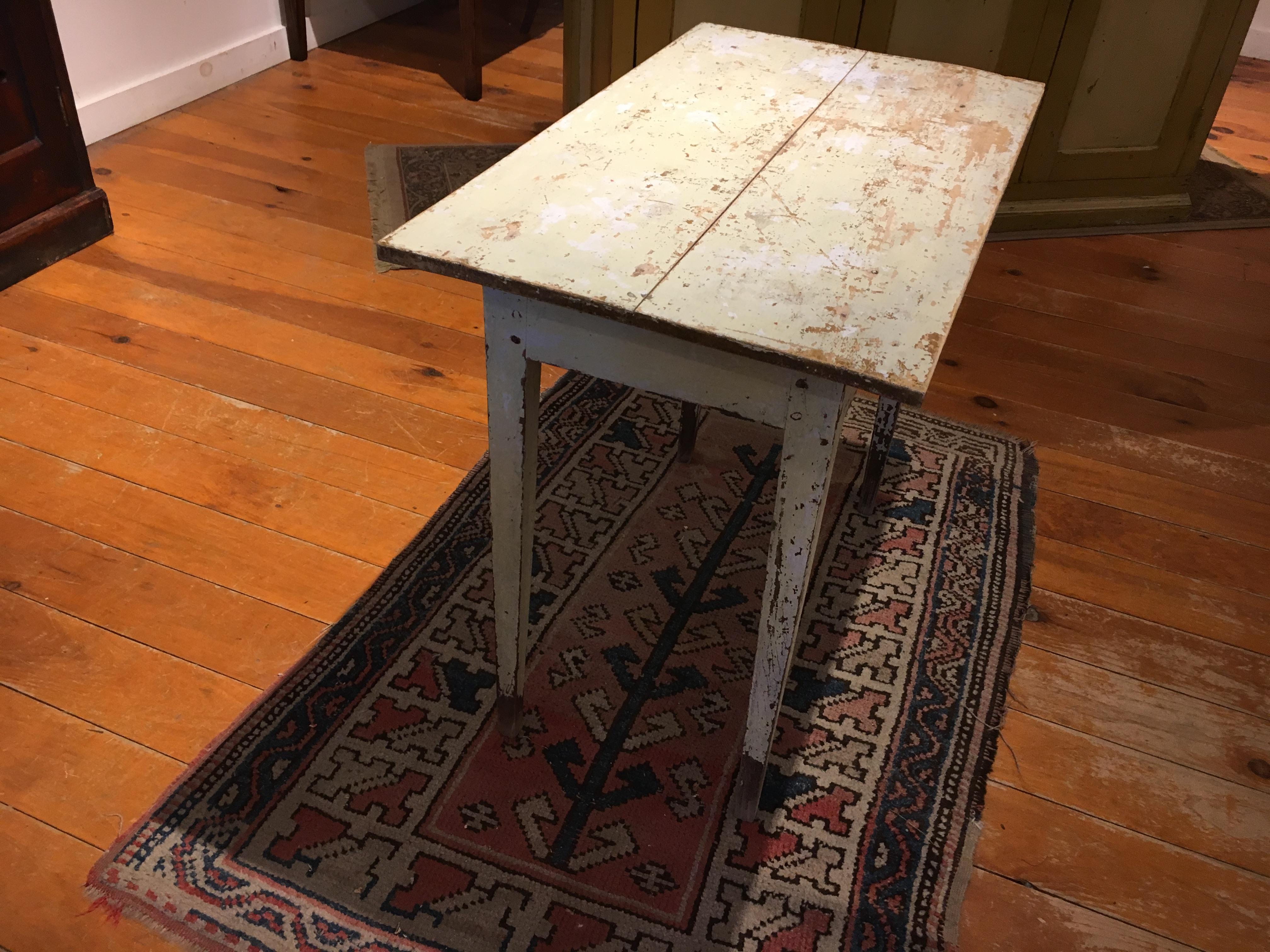 French Original Painted Small End Table