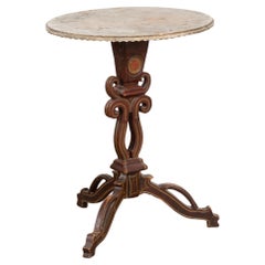 Original Painted Small Oval Side Table, Sweden circa 1850-70