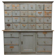 Original Painted Swedish Apothecary Cabinet