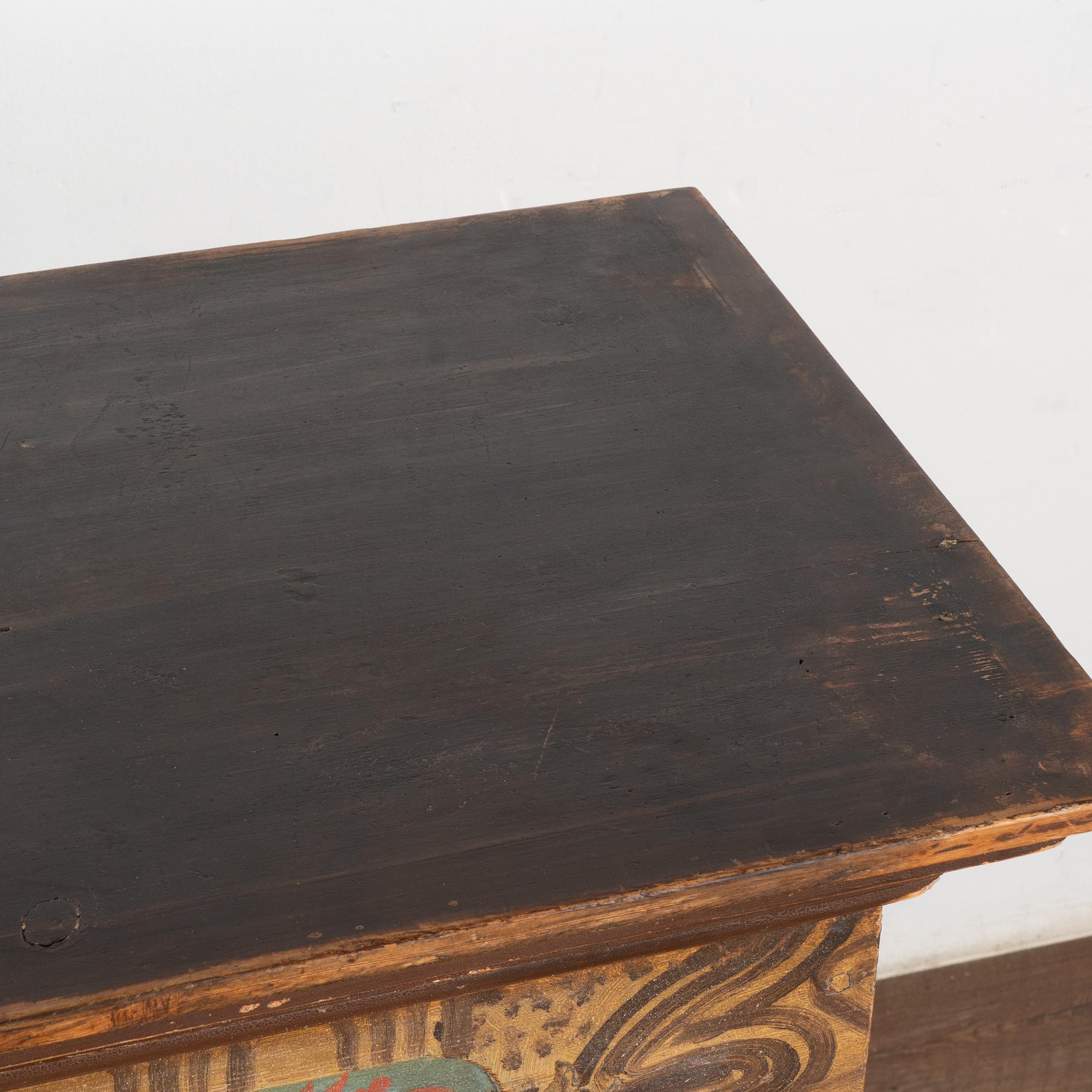 Original Painted Swedish Cabinet Sideboard, Dated 1791 1