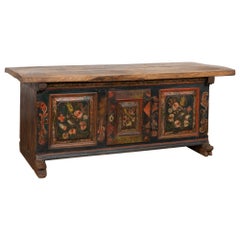 Original Painted Swedish Console Dated 1849