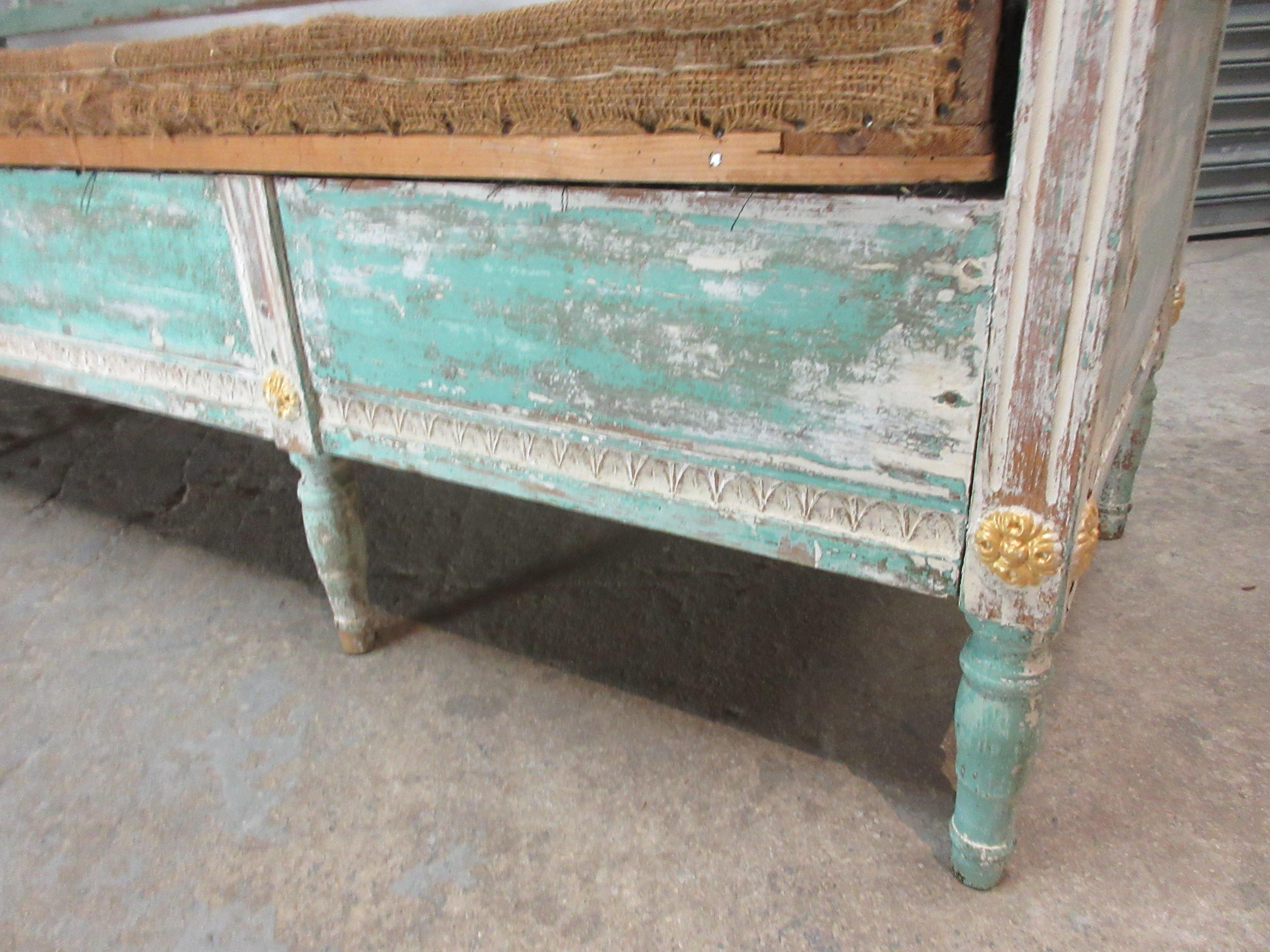 Original Painted Swedish Gustavian Sofa 1