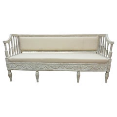 Original bemaltes schwedisches Gustavianisches Sofa