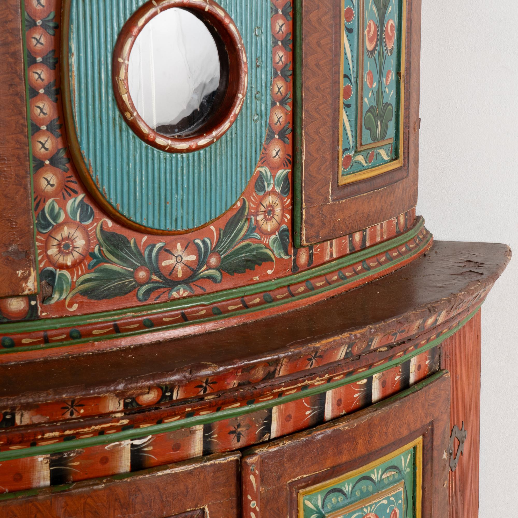 Mobile ad angolo Mora Clocks svedese originale dipinto, circa 1820-40 in vendita 3