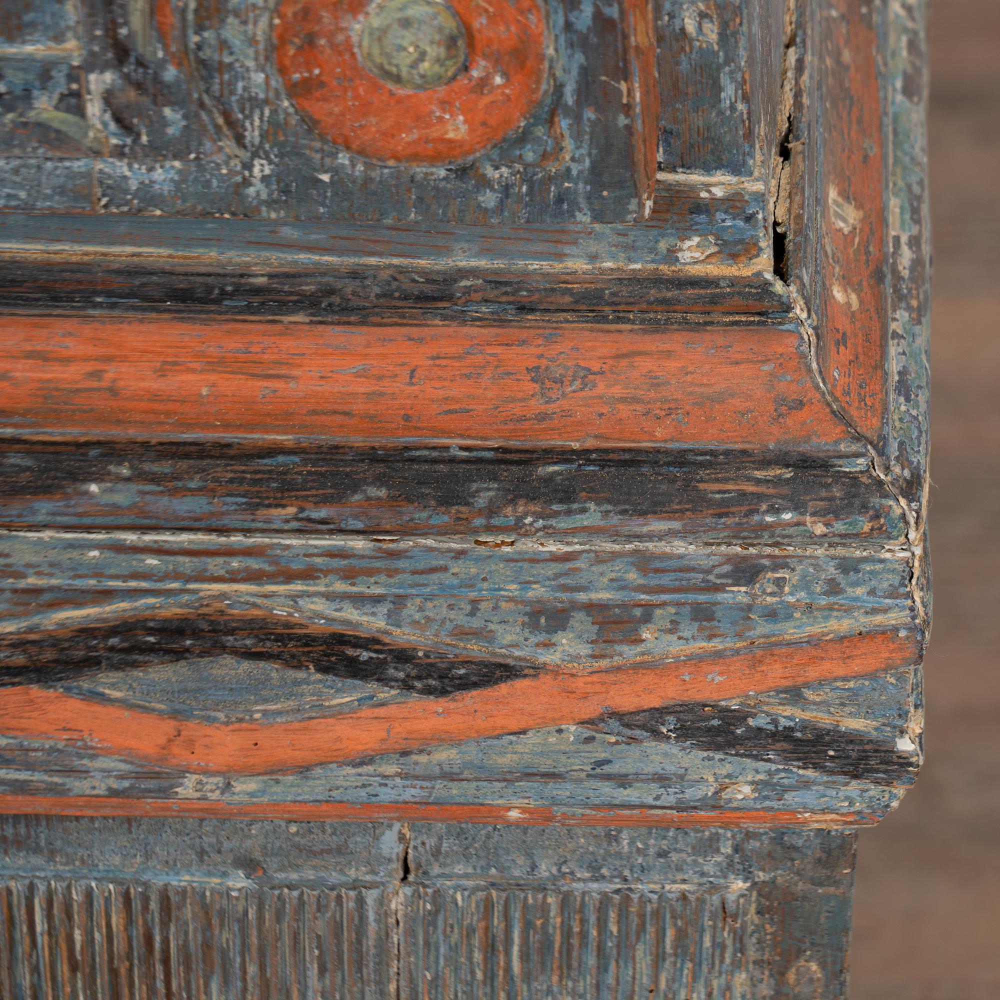 Original Painted Swedish Mora Clock , Dated 1823 For Sale 6