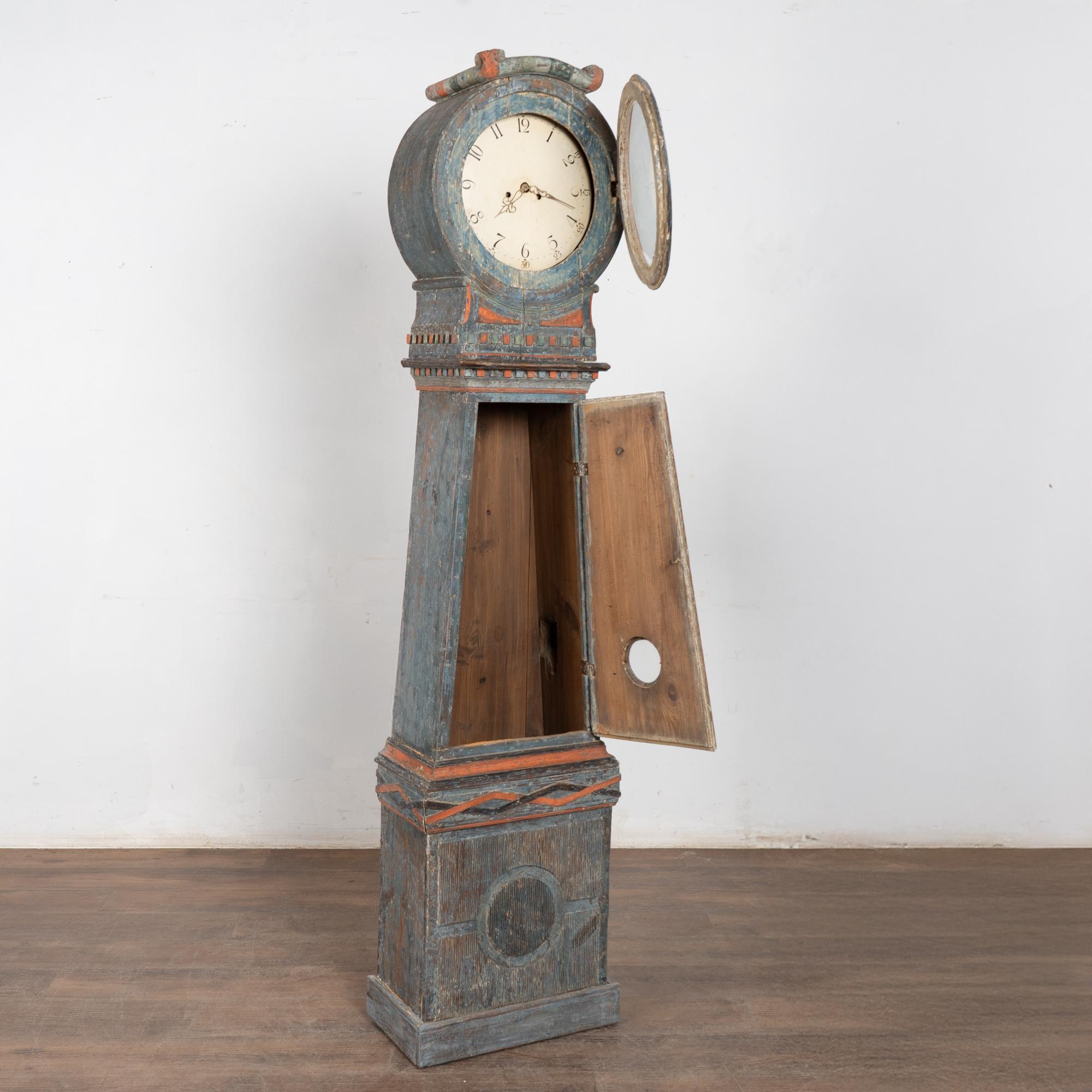 Hand-Crafted Original Painted Swedish Mora Clock , Dated 1823 For Sale