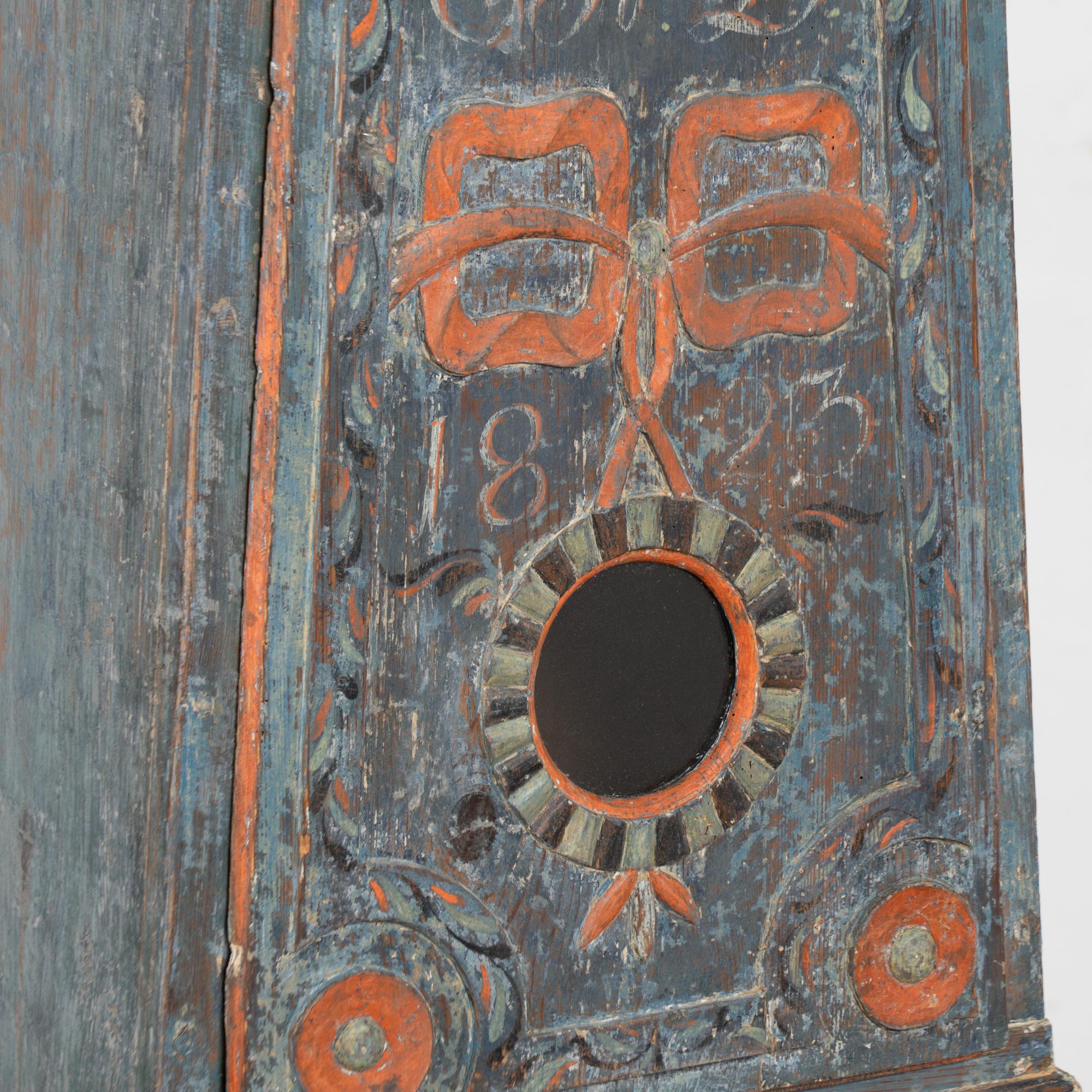 Original Painted Swedish Mora Clock , Dated 1823 For Sale 2