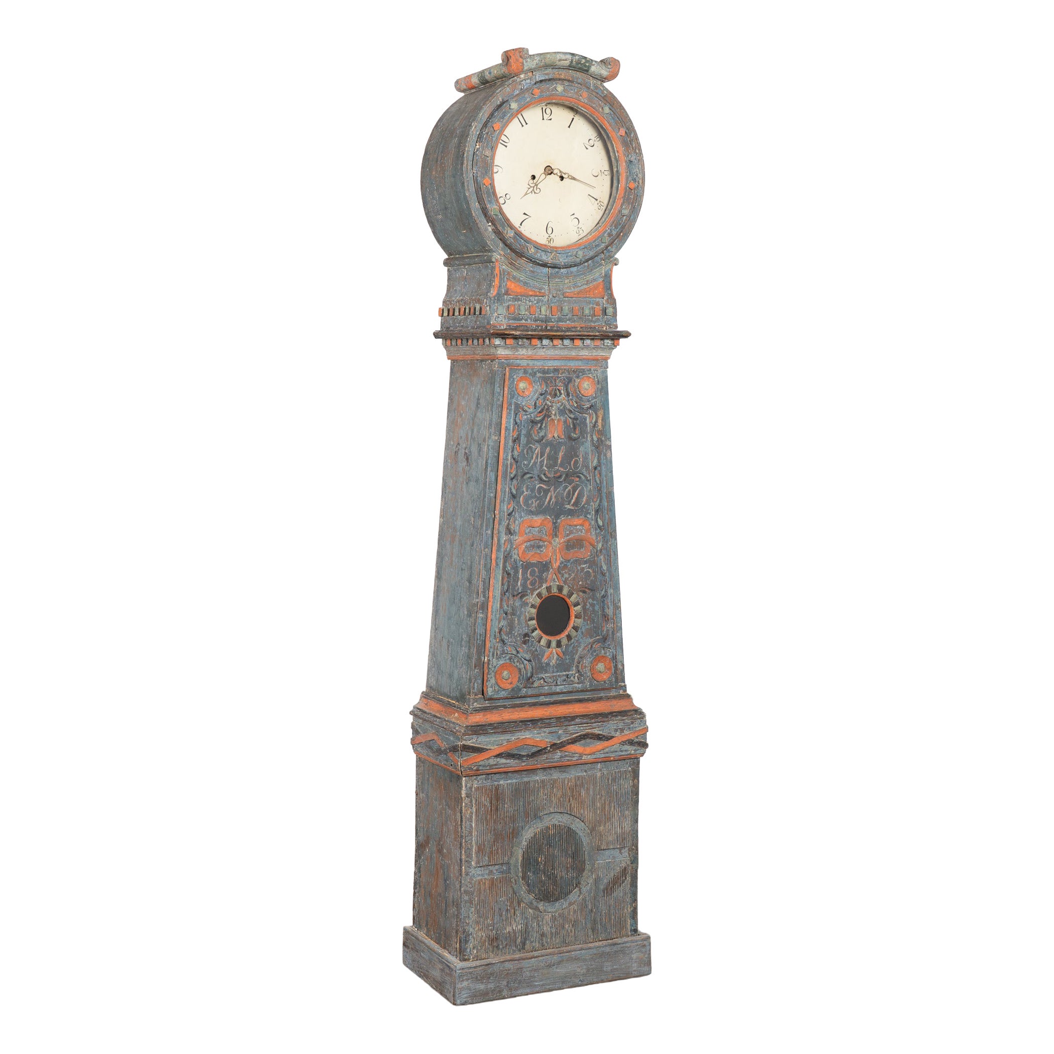 Original Painted Swedish Mora Clock , Dated 1823