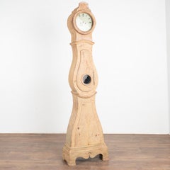 Original Painted Swedish Mora Grandfather Clock, circa 1840