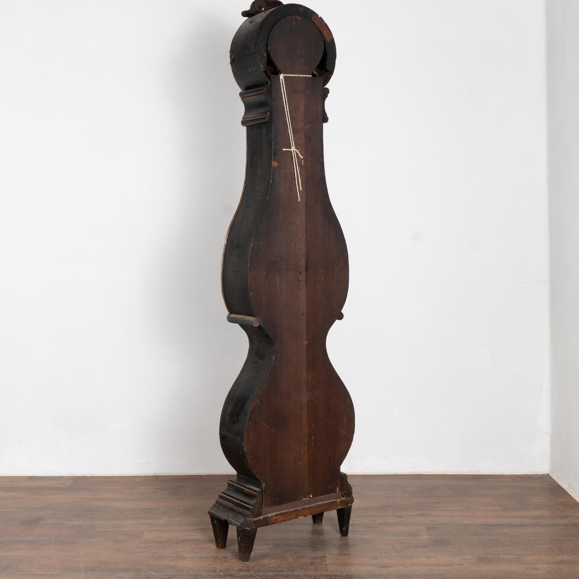 Original Painted Swedish Mora Grandfather Clock, dated 1814 5