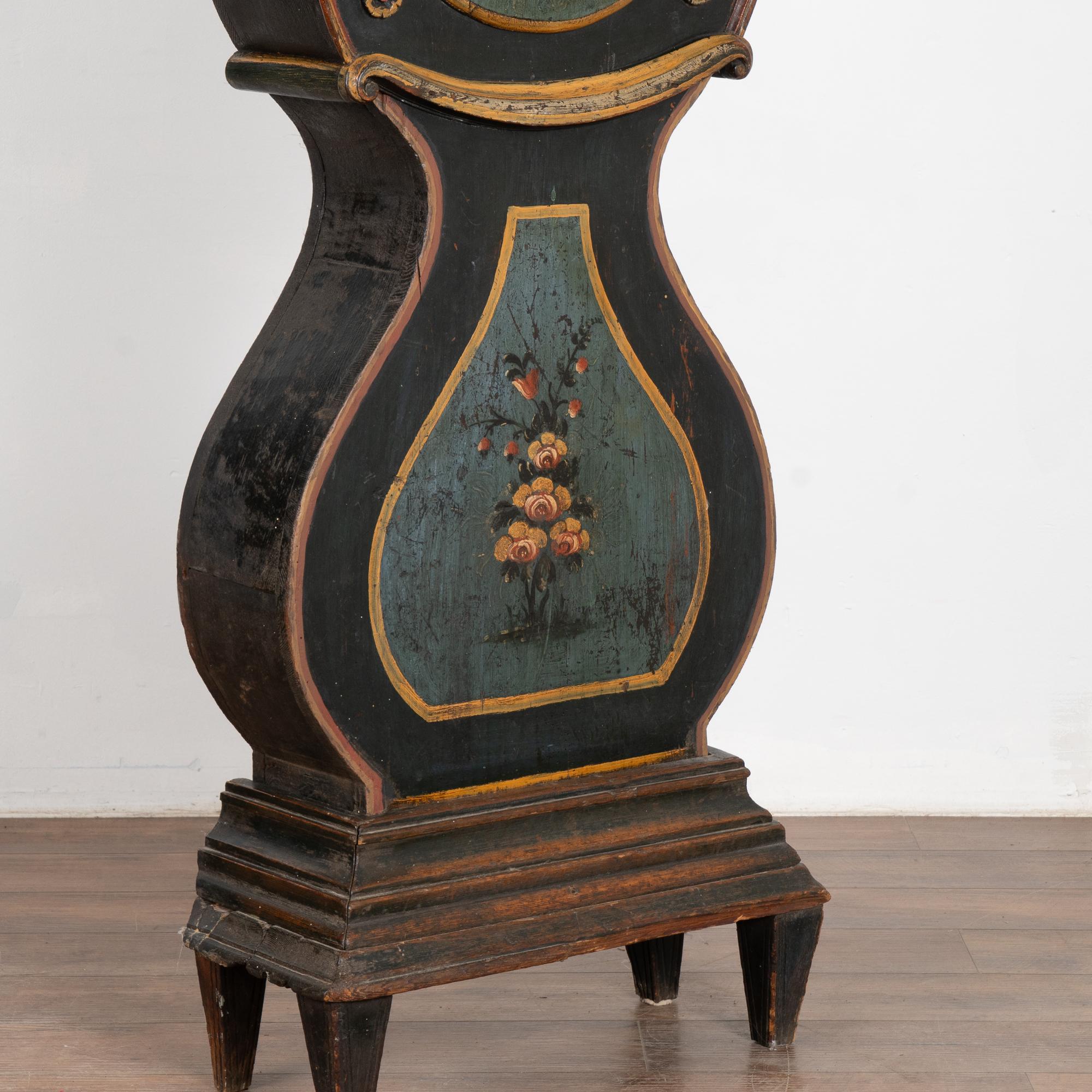 Original Painted Swedish Mora Grandfather Clock, dated 1814 3